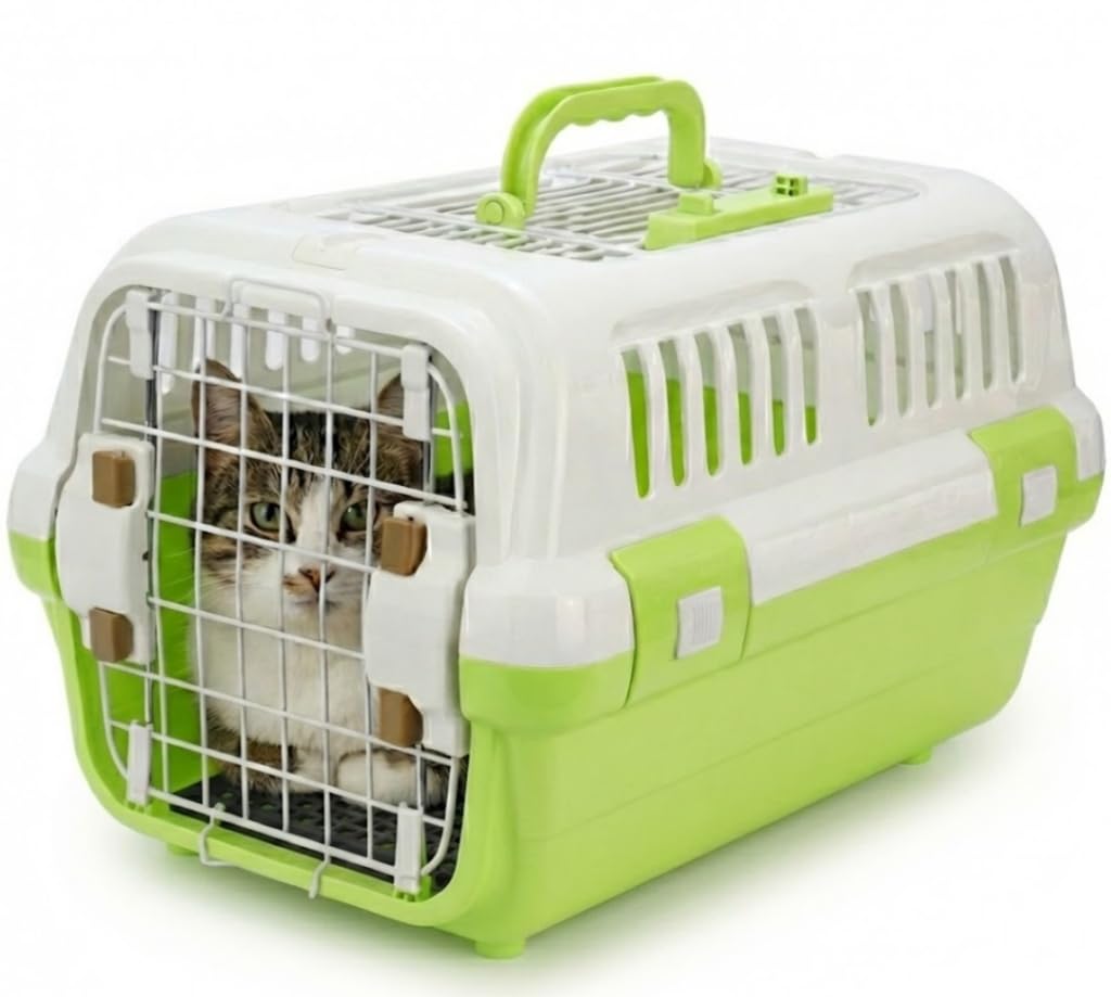 Amazon | N&S ペットキャリー Mサイズ グリーン 犬 猫 うさぎ用 IATA